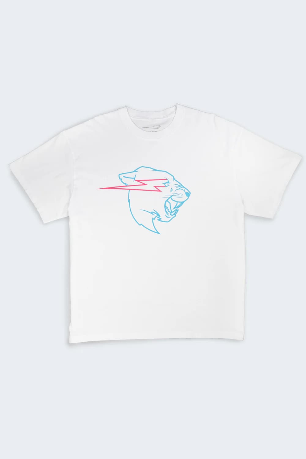 Glow In The Dark Panther Sleeve Tee - White
