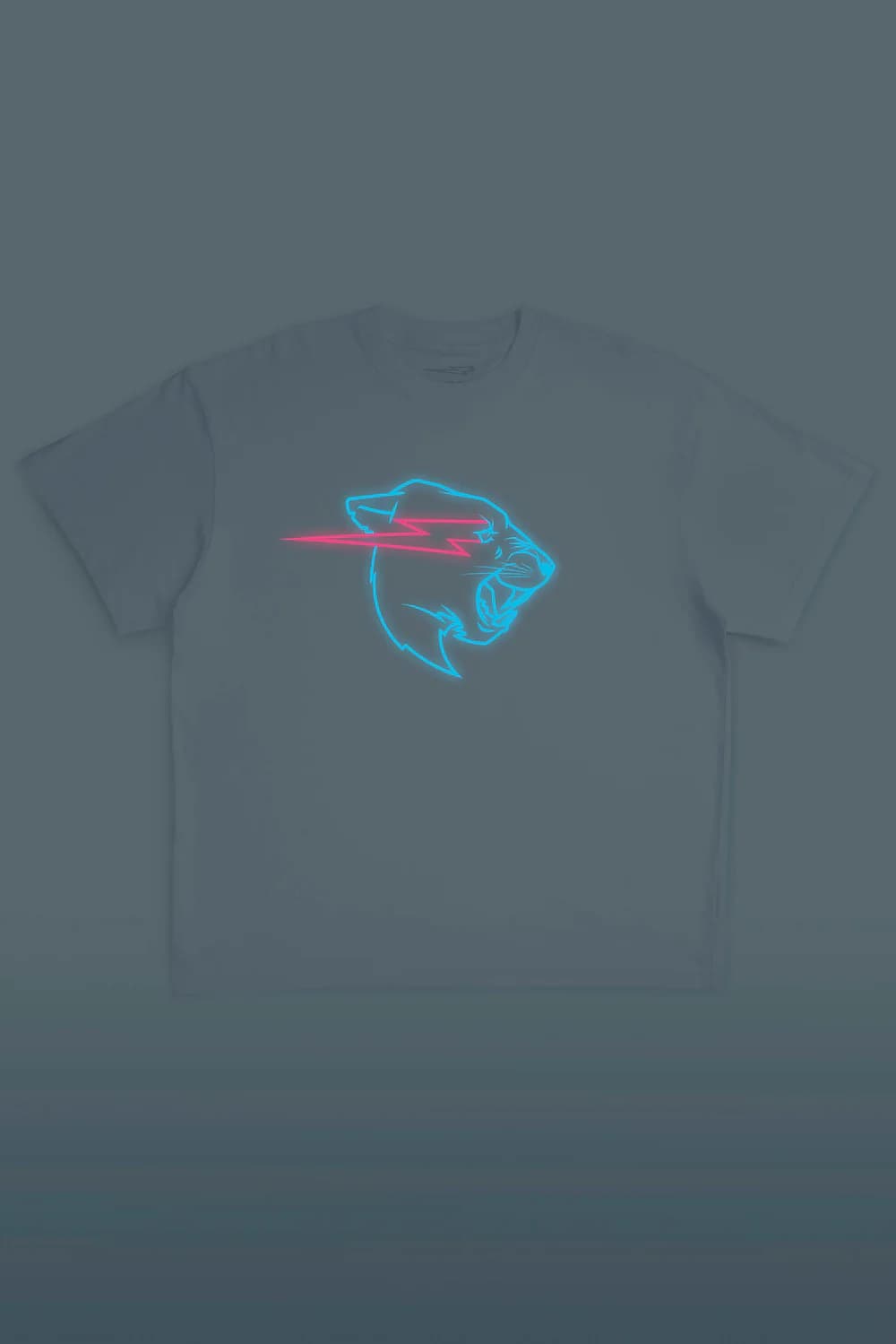 Glow In The Dark Panther Sleeve Tee - White