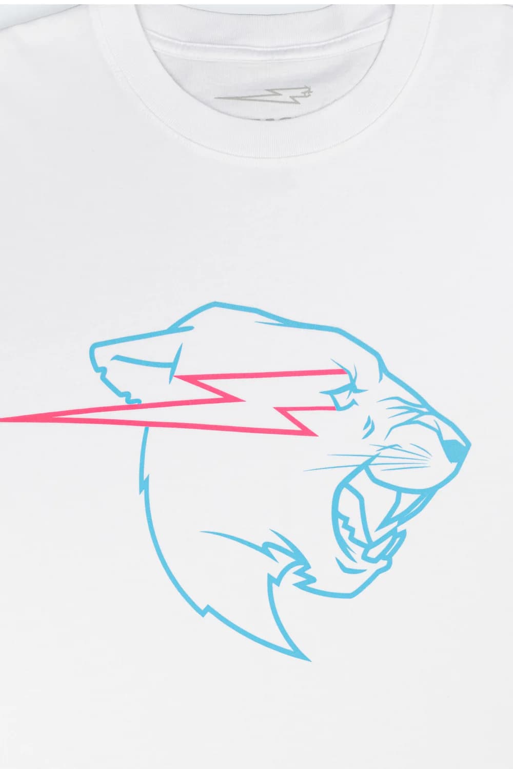 Glow In The Dark Panther Sleeve Tee - White